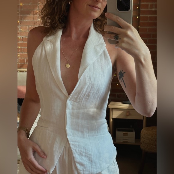 Zara White Halter Top - Picture 3 of 5